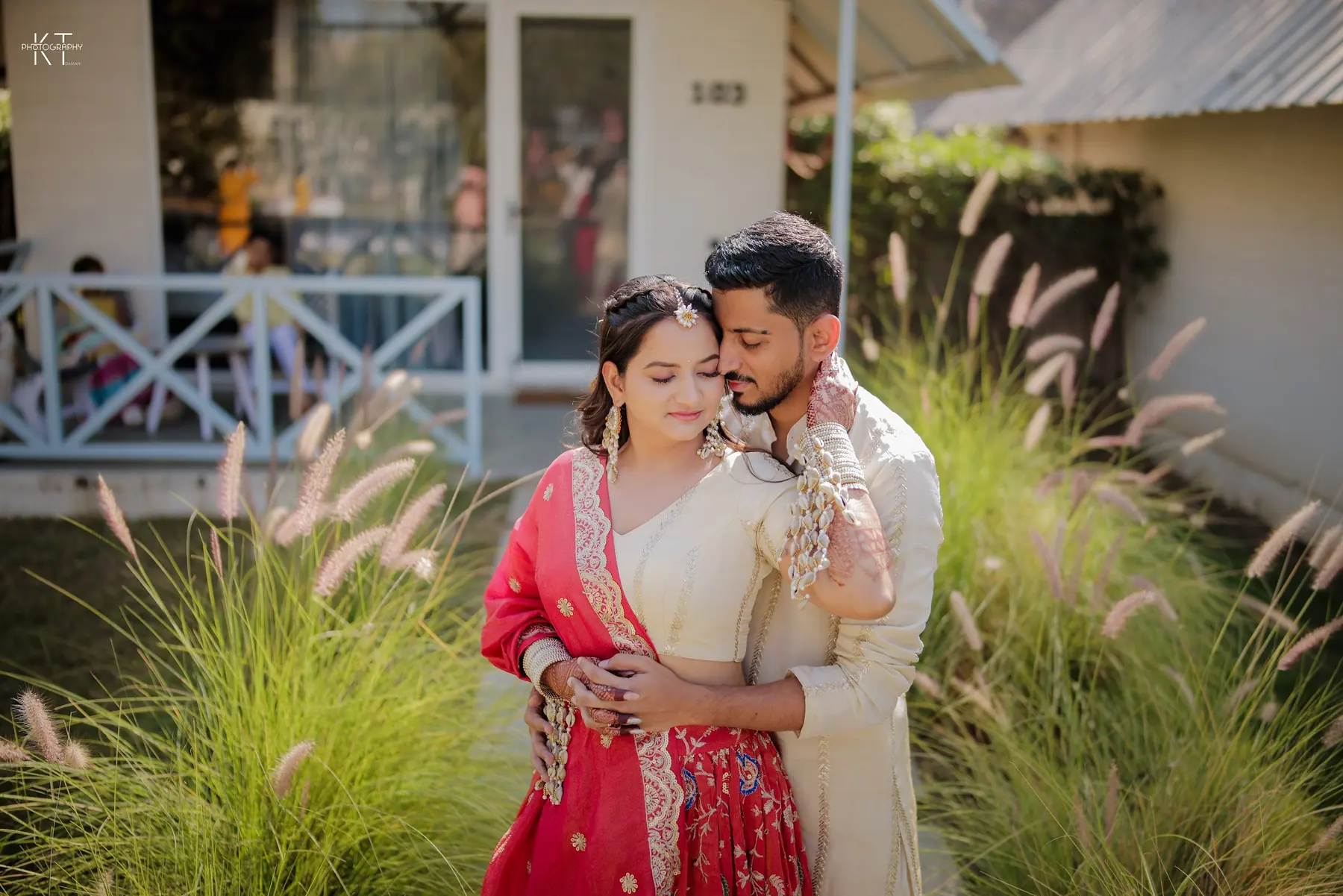 Kunal & Aditi in a close wedding portrait