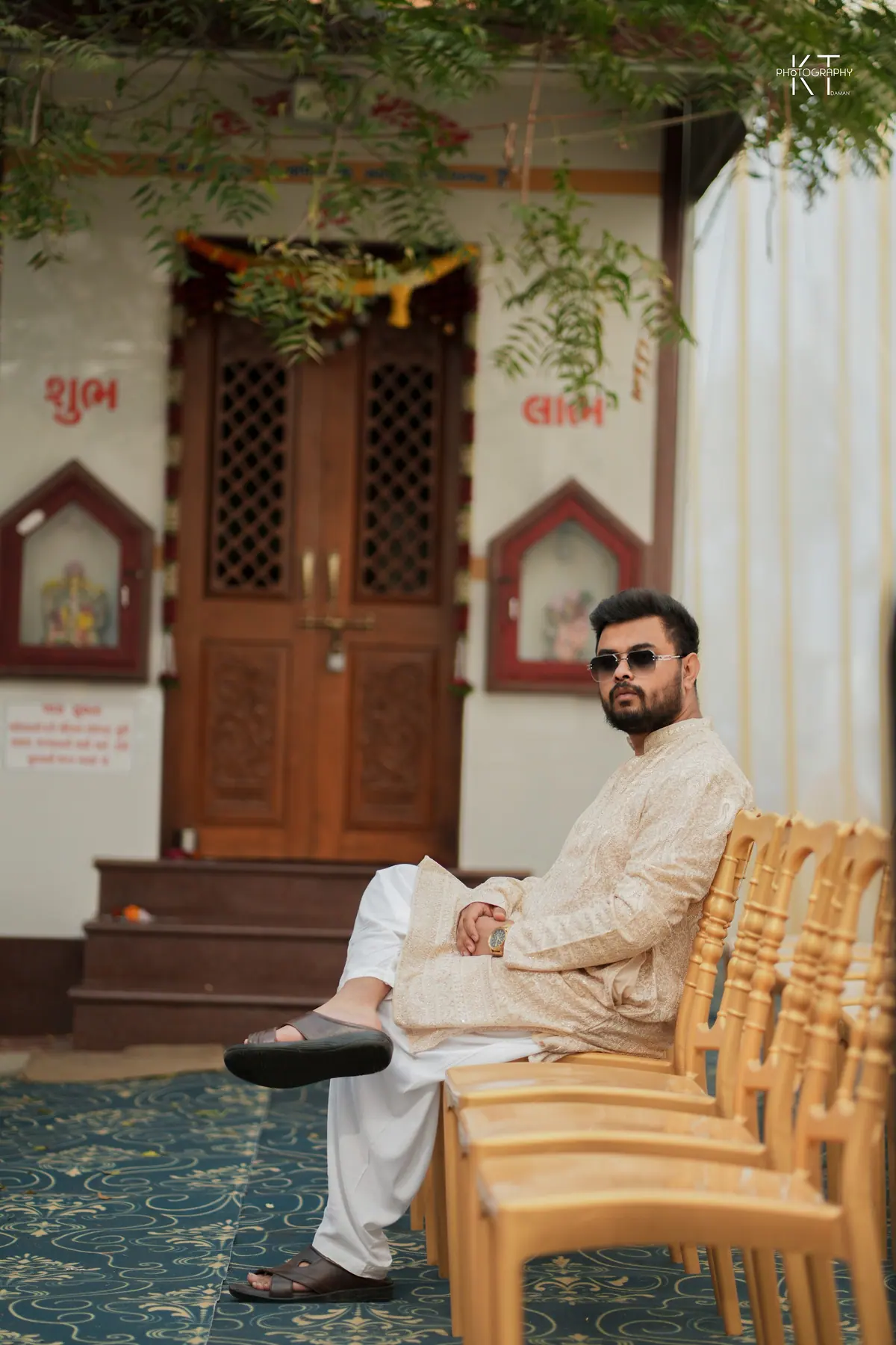 Sunil & Vaishnavi haldi photograph by KT Photography